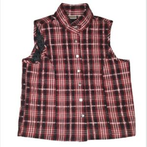 {Baxter & Wells} Plaid Button-Up Vest